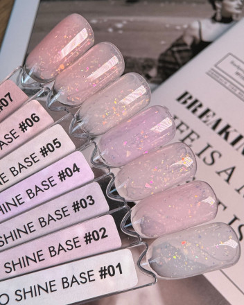 ONE NAIL   Base CAMO SHINE #06   15мл   База камуфлирующая с хлопьями Юки