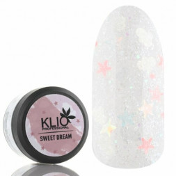 KLIO  Гель-лак с конфетти SWEET DREAM  15г (банка)  №02   (СНЯТО)